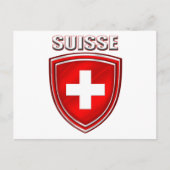 Schweizer Logo-Schild-Emblem-Flagge Postkarte (Vorderseite)