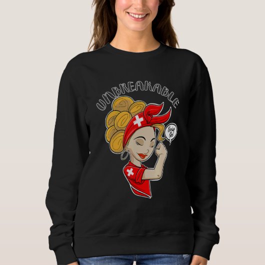 Schweizer Mädchen Unzerbrechlich I Schweizer Erbe Sweatshirt (Vorderseite)