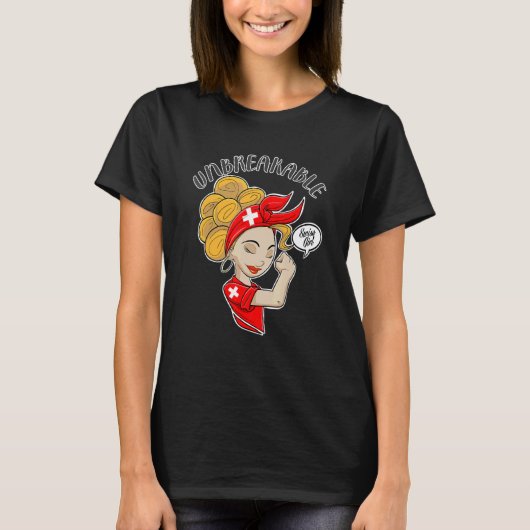 Schweizer Mädchen Unzerbrechlich I Schweizer Erbe T-Shirt (Vorderseite)