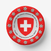 Schweizer Nationalfeiertag Schweiz Flagge Edelweis Pappteller (Vorderseite)