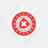 Schweizer Nationalfeiertag Schweiz Flagge Edelweis Serviette (Ecke)