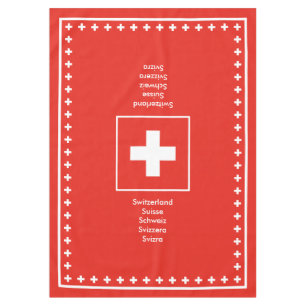 Schweizer Nationaltag-Flagge von der Schweiz Tischdecke