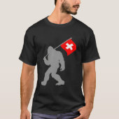 Schweizer oder Schweizer Flagge auf der Schweizer  T-Shirt (Vorderseite)