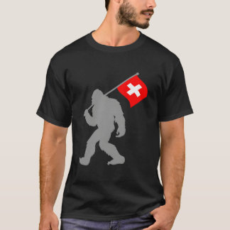 Schweizer oder Schweizer Flagge auf der Schweizer  T-Shirt