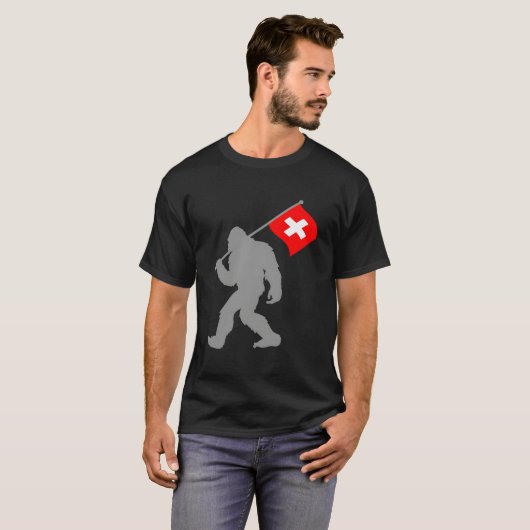 Schweizer oder Schweizer Flagge auf der Schweizer  T-Shirt (Vorne ganz)