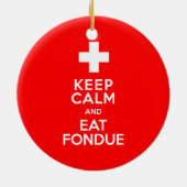 Schweizer Party! Behalten Sie ruhig und essen Sie Keramik Ornament (Hinten)