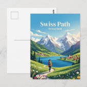 Schweizer Pfad, Vierwaldstättersee Schweiz Postkarte (Vorne/Hinten)