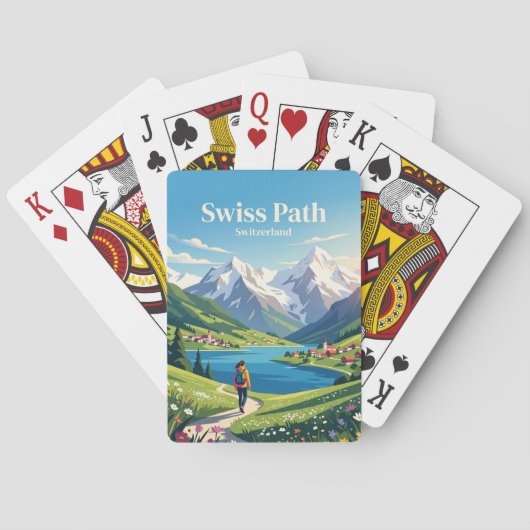 Schweizer Pfad, Vierwaldstättersee Schweiz Spielkarten (Rückseite)