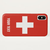 Schweizer Querflagge von der Schweiz Case-Mate iPhone Hülle (Rückseite (Horizontal))