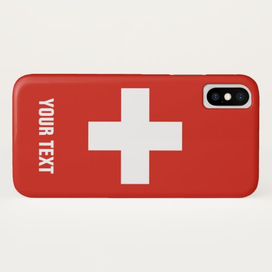 Schweizer Querflagge von der Schweiz Case-Mate iPhone Hülle (Rückseite (Horizontal))