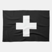Schweizer QuerSchwarzweiss-Geschirrtuch Geschirrtuch (Horizontal)