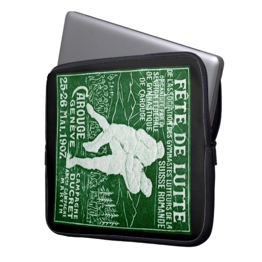 Schweizer Ringen 1907 Laptopschutzhülle (Vorderseite Links)