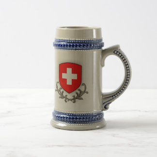 Schweizer Rolle Stein Bierglas