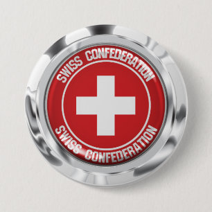Schweizer RundEmblem Button