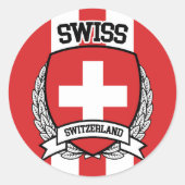 Schweizer Runder Aufkleber (Vorderseite)
