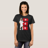 Schweizer Scheich Flag Fußball Schweiz T-Shirt (Vorne ganz)
