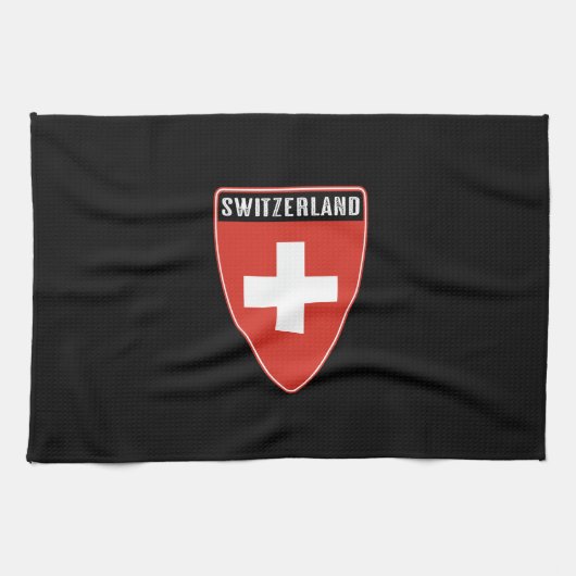 Schweizer Schild Geschirrtuch (Horizontal)