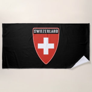 Schweizer Schild Strandtuch