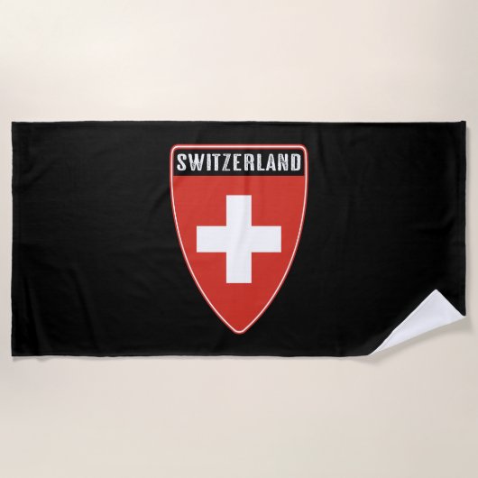 Schweizer Schild Strandtuch (Vorderseite)
