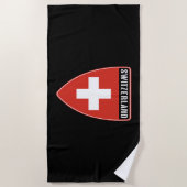 Schweizer Schild Strandtuch (Vorderseite)