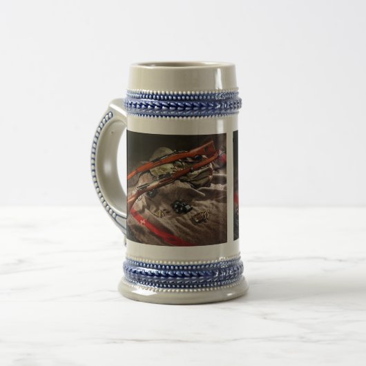 Schweizer Schmidt Rubin 1889 u. K31 Bierglas (Vorderseite Links)