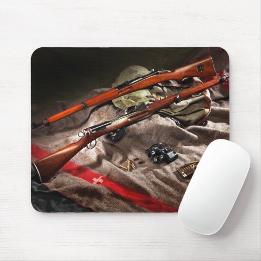 Schweizer Schmidt Rubin 1889 u. K31 Mousepad (Mit Mouse)
