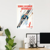 Schweizer Skiplakat Schweiz Reise Kunst Vintage Poster (Heimbüro)