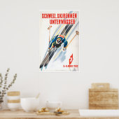 Schweizer Skiplakat Schweiz Reise Kunst Vintage Poster (Küche)