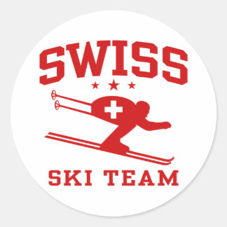 Schweizer Skiteam Runder Aufkleber
