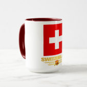 "Schweizer Stolz" Tasse (Vorderseite Links)