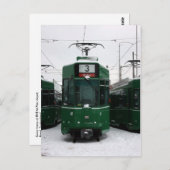 Schweizer Straßenbahnen im BVB M-Parc-Depot, Basel Postkarte (Vorne/Hinten)