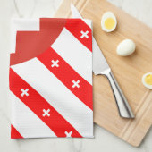 Schweizer stripes Flagge Handtuch (Viertel Falte)
