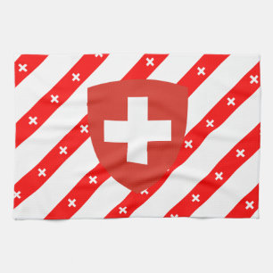 Schweizer stripes Flagge Handtuch