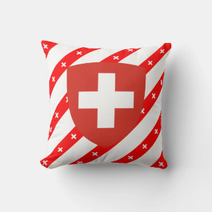Schweizer stripes Flagge Kissen