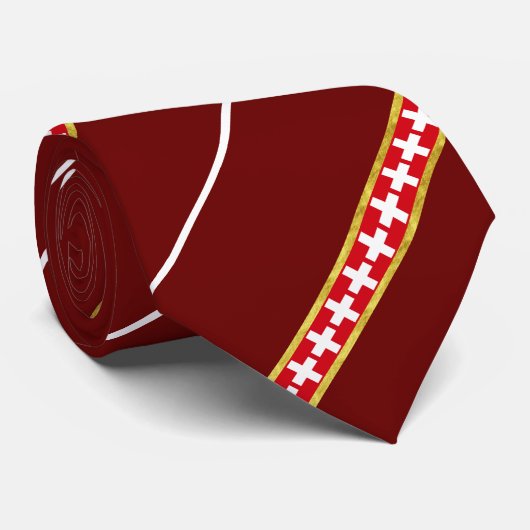 Schweizer stripes Flagge Krawatte (Gerollt)