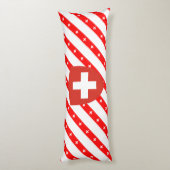 Schweizer stripes Flagge Seitenschläferkissen (Rückseite (Vertikal))