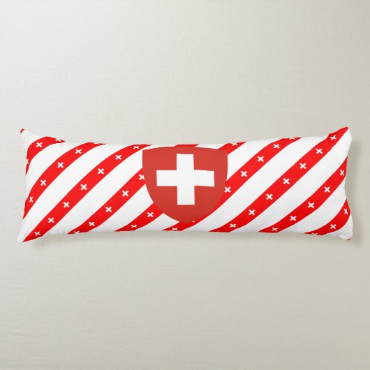 Schweizer stripes Flagge Seitenschläferkissen (Vorderseite)