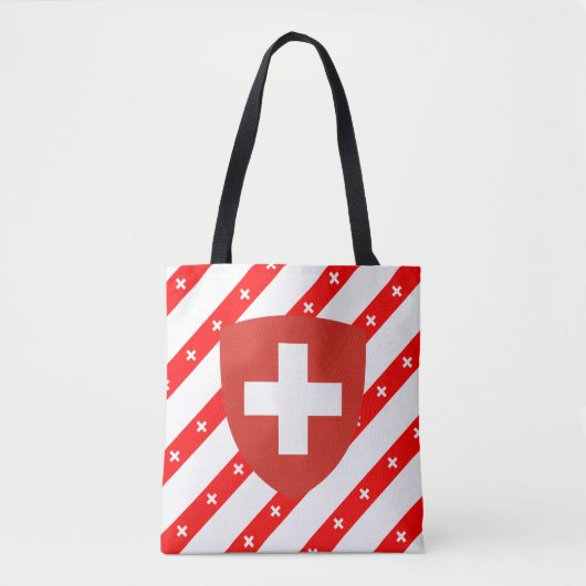Schweizer stripes Flagge Tasche (Vorderseite)