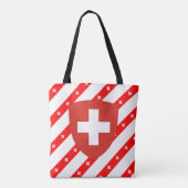 Schweizer stripes Flagge Tasche (Rückseite)