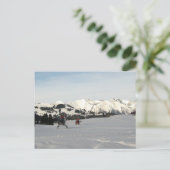 Schweizer Szene mit touristischen Hubschraubern Postkarte (Stehend Vorderseite)