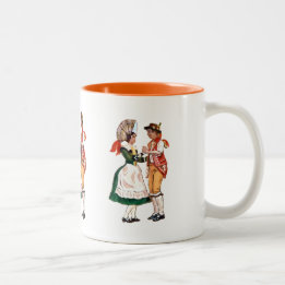 Schweizer Tänzer Zweifarbige Tasse