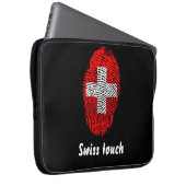 Schweizer Touchfingerabdruckflagge Laptopschutzhülle (Vorne Rechts)
