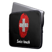 Schweizer Touchfingerabdruckflagge Laptopschutzhülle (Vorderseite Links)
