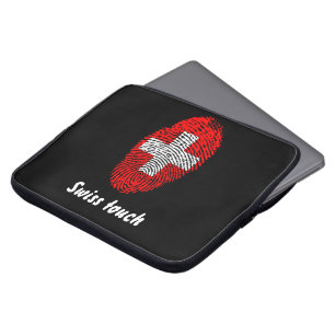 Schweizer Touchfingerabdruckflagge Laptopschutzhülle