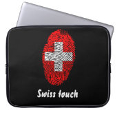 Schweizer Touchfingerabdruckflagge Laptopschutzhülle (Vorderseite)