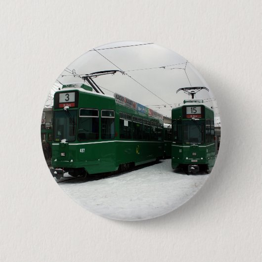 Schweizer Trams an BVB M-Parc Depot, Basel Button (Vorderseite)
