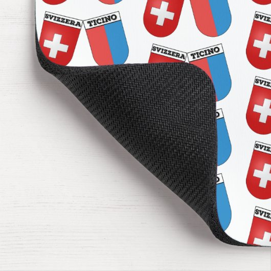 Schweizer und Kanton Tessin Flaggen Mousepad (Ecke)