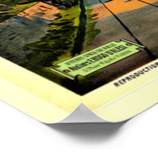 Schweizer Vintage-Reiseplakat Poster (Ecke)