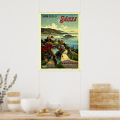Schweizer Vintage-Reiseplakat Poster (Küche)