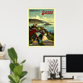 Schweizer Vintage-Reiseplakat Poster (Heimbüro)